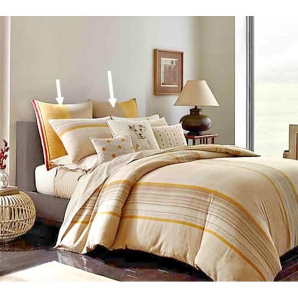 Ellen DeGeneres Toluca European Pillow Shams Yellow Khaki Euron Set of 2
